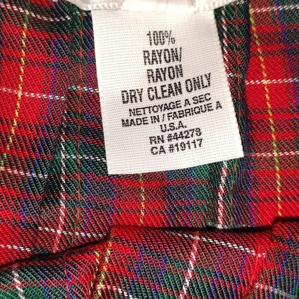 Vintage Marisa Christina Classics Red Plaid Tartan Maxi Skirt Christmas S - Picture 5 of 5